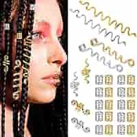 MURRAL×jurk hair cuff Amazon.com : Allereyae Vintage Shell Hair Braid Rings Gold